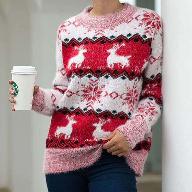 Damen Komfortabler Weihnachtspullover Stalluxe