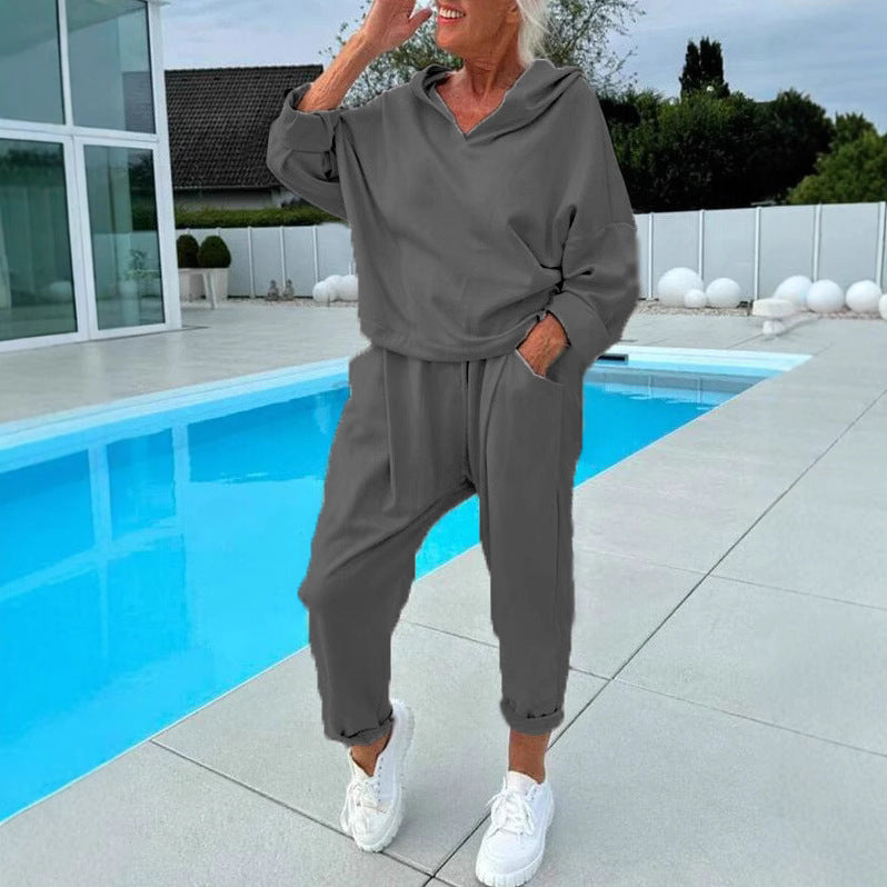 Damen modischer Hoodie und Jogginghose Set Stalluxe
