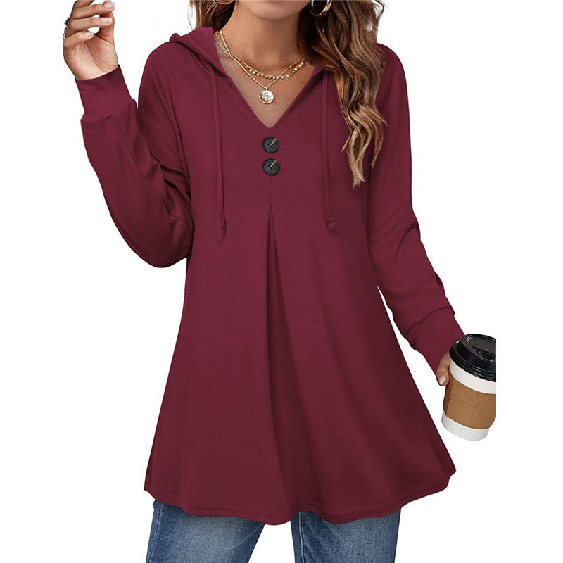 Women's Hooded Tunic Top Stalluxe