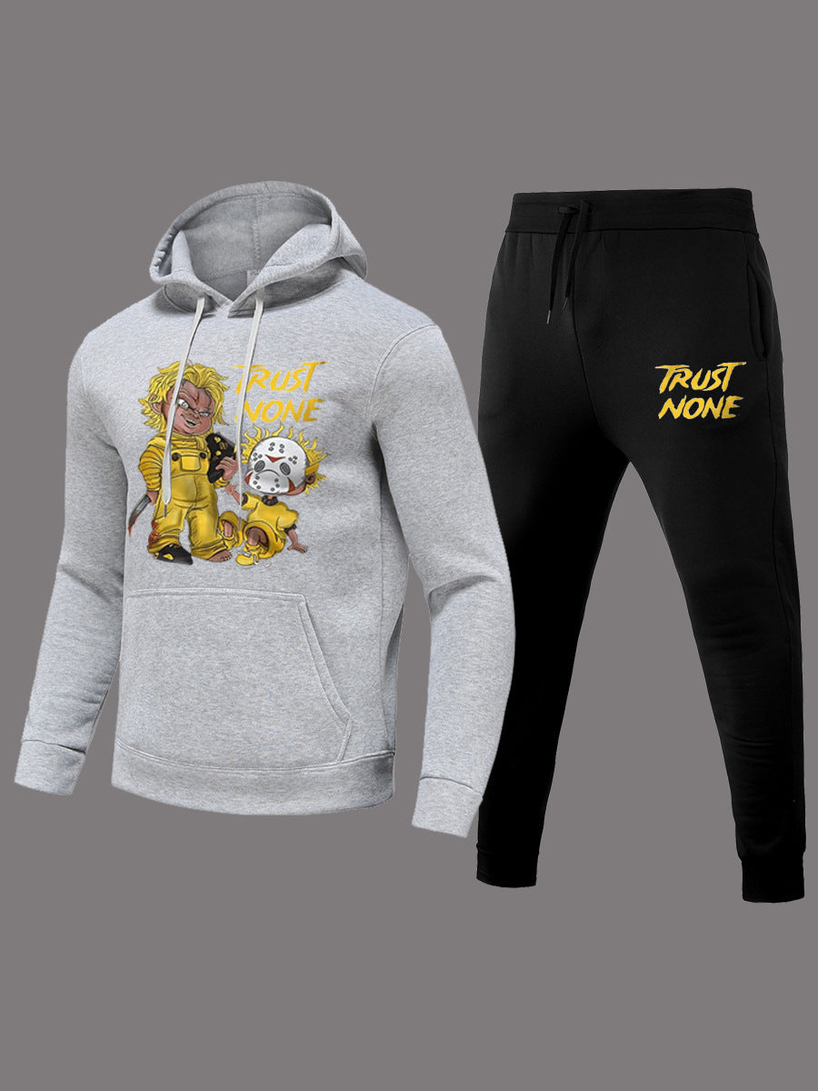 Damen Sportliches Hoodie- und Jogginghose-Set mit kreativen Grafikdesigns Stalluxe