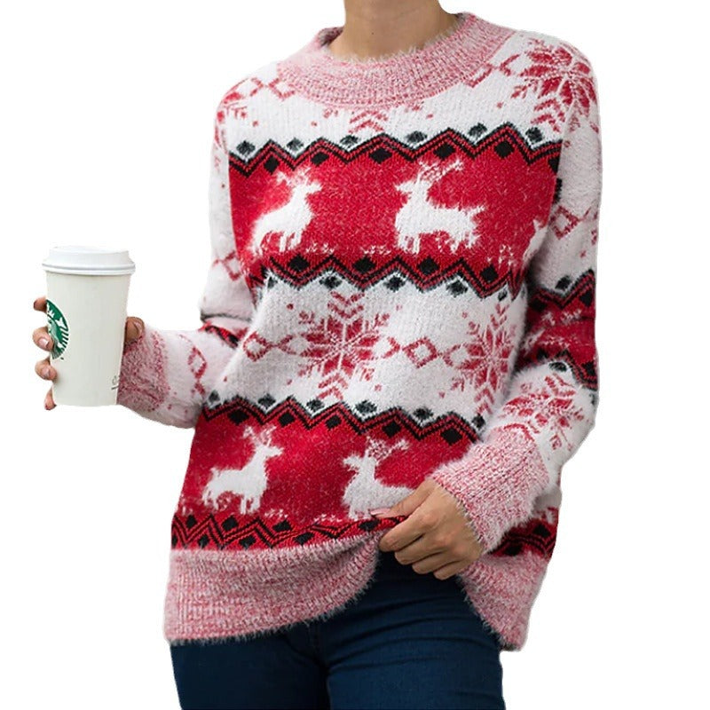 Damen Komfortabler Weihnachtspullover Stalluxe