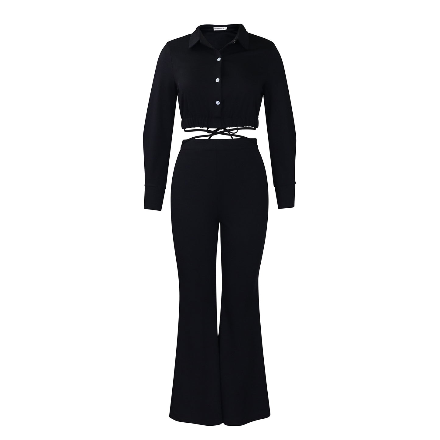 Damen modisches Crop-Top mit weitem Hosen Stalluxe