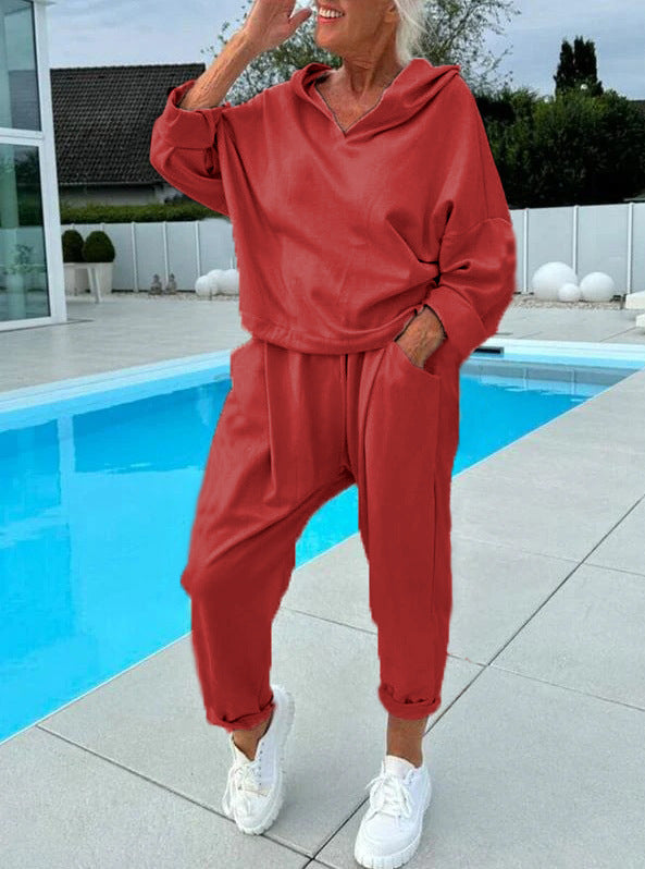 Damen modischer Hoodie und Jogginghose Set Stalluxe