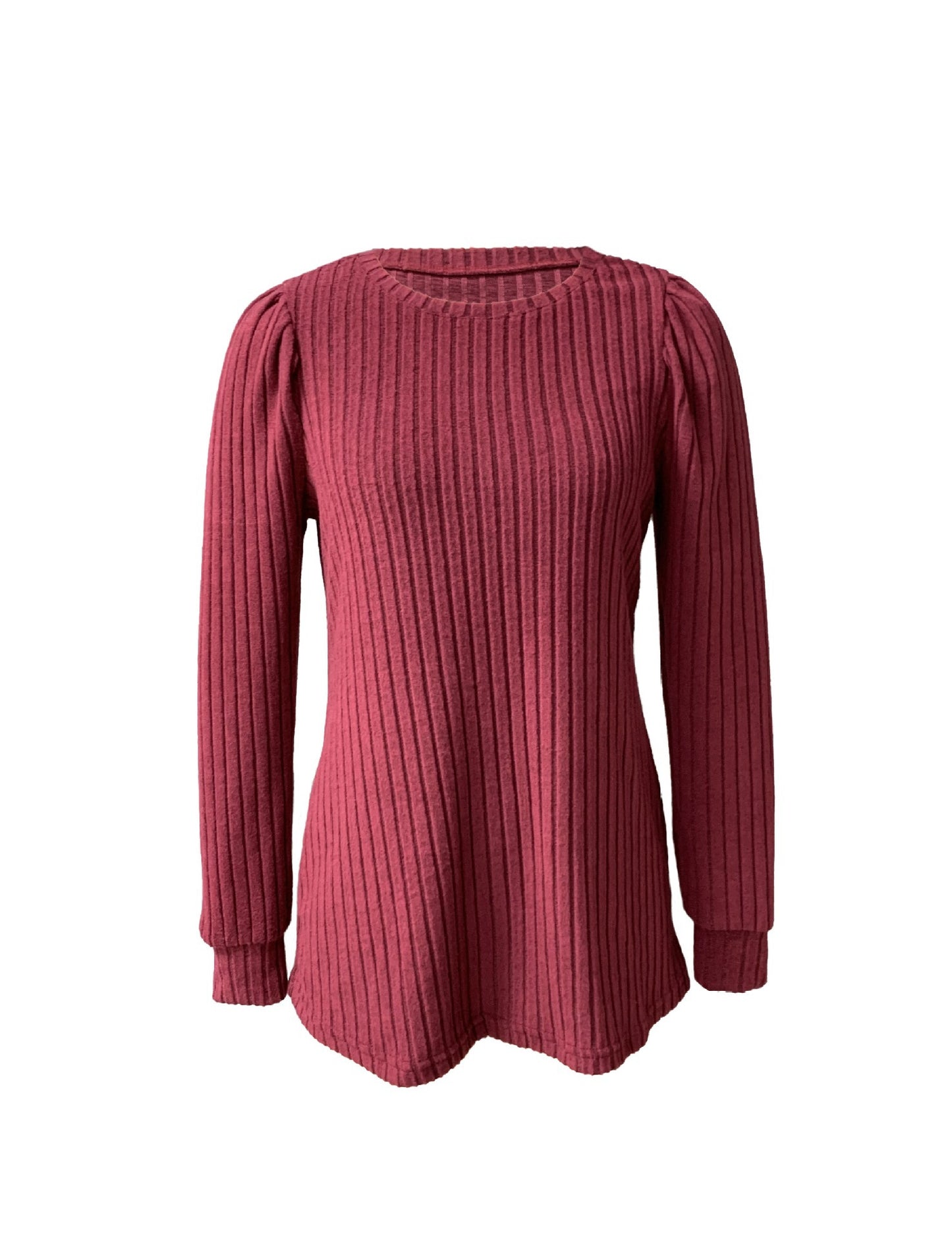 Damen stilvolles Pullover mit gerafften Ärmeln Stalluxe