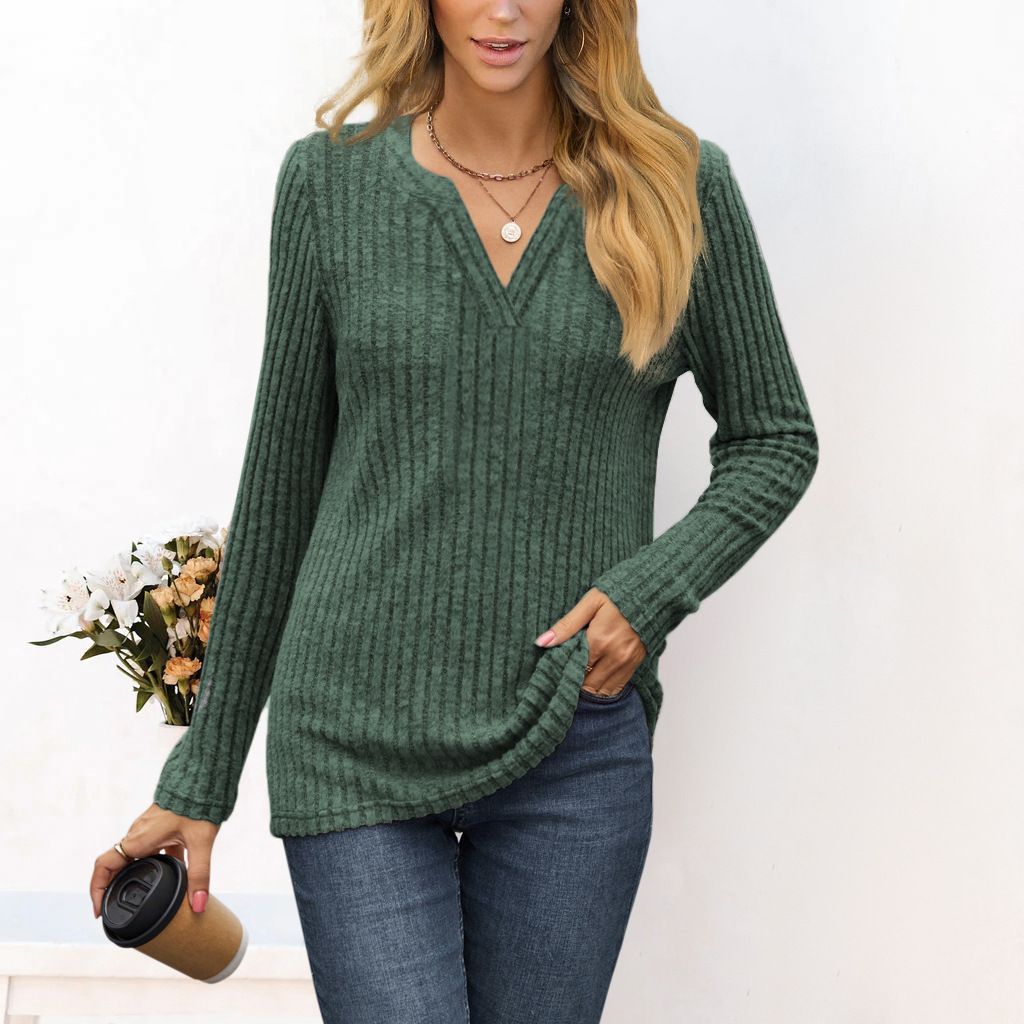 Damen lässiges Langarmshirt aus strukturiertem Material Stalluxe