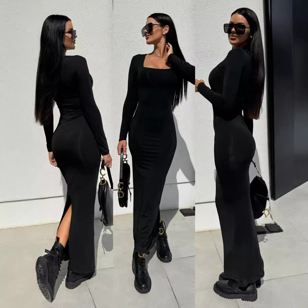 Damen Maxikleid im angesagten Leo-Design mit figurbetontem Schnitt Stalluxe