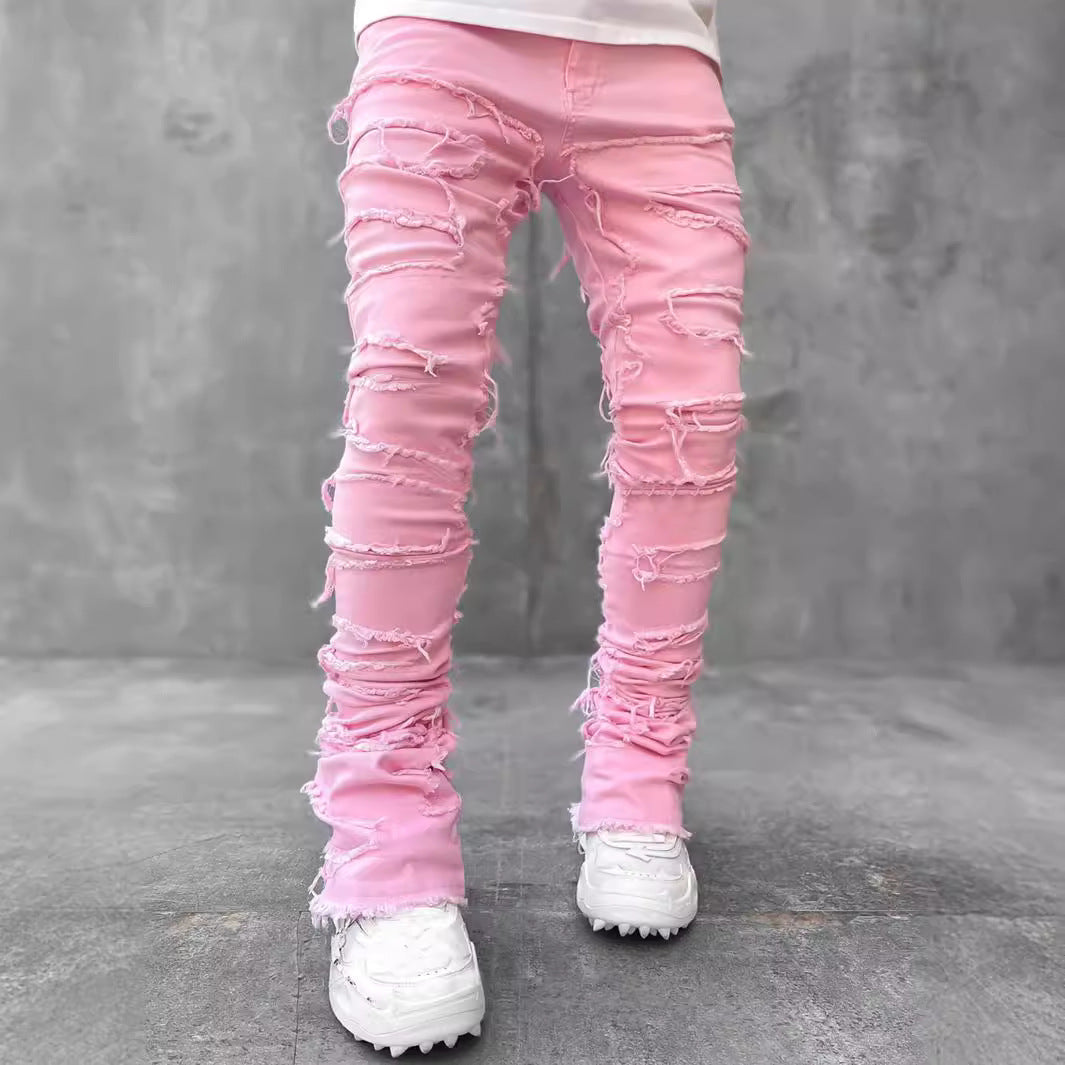 Herren modische Ripped Denim-Hose im lässigen Street-Style Stalluxe