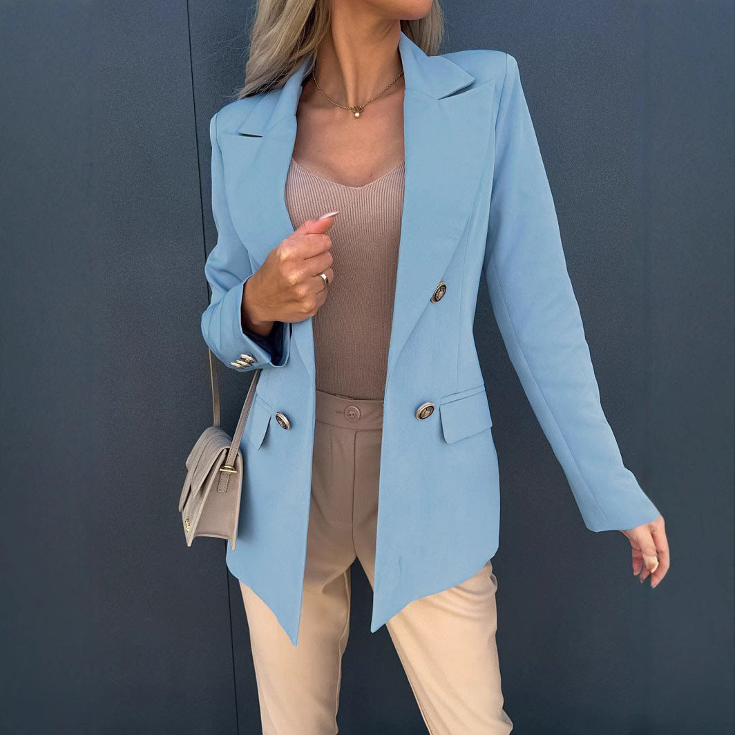 Damen Eleganter Blazer im modernen Schnitt mit doppelter Knopfreihe Stalluxe
