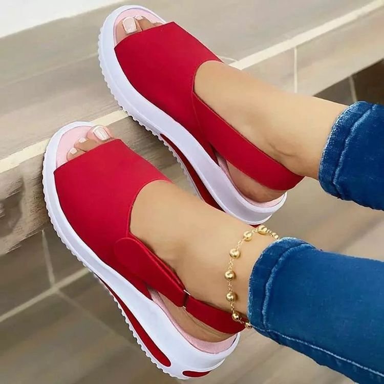 Damen Bunte Sandalen mit elastischer Ferse Stalluxe
