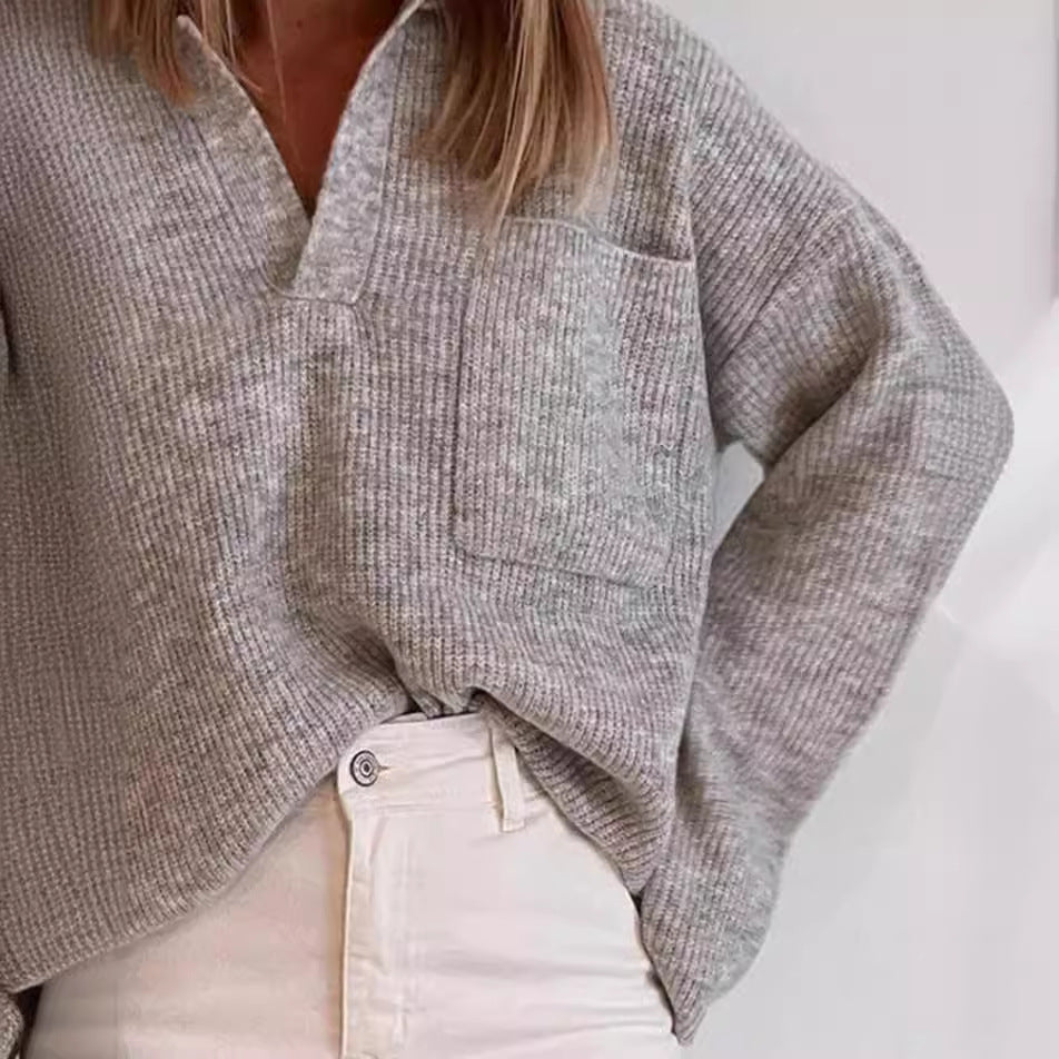 Damen lässiger Strickpullover Stalluxe