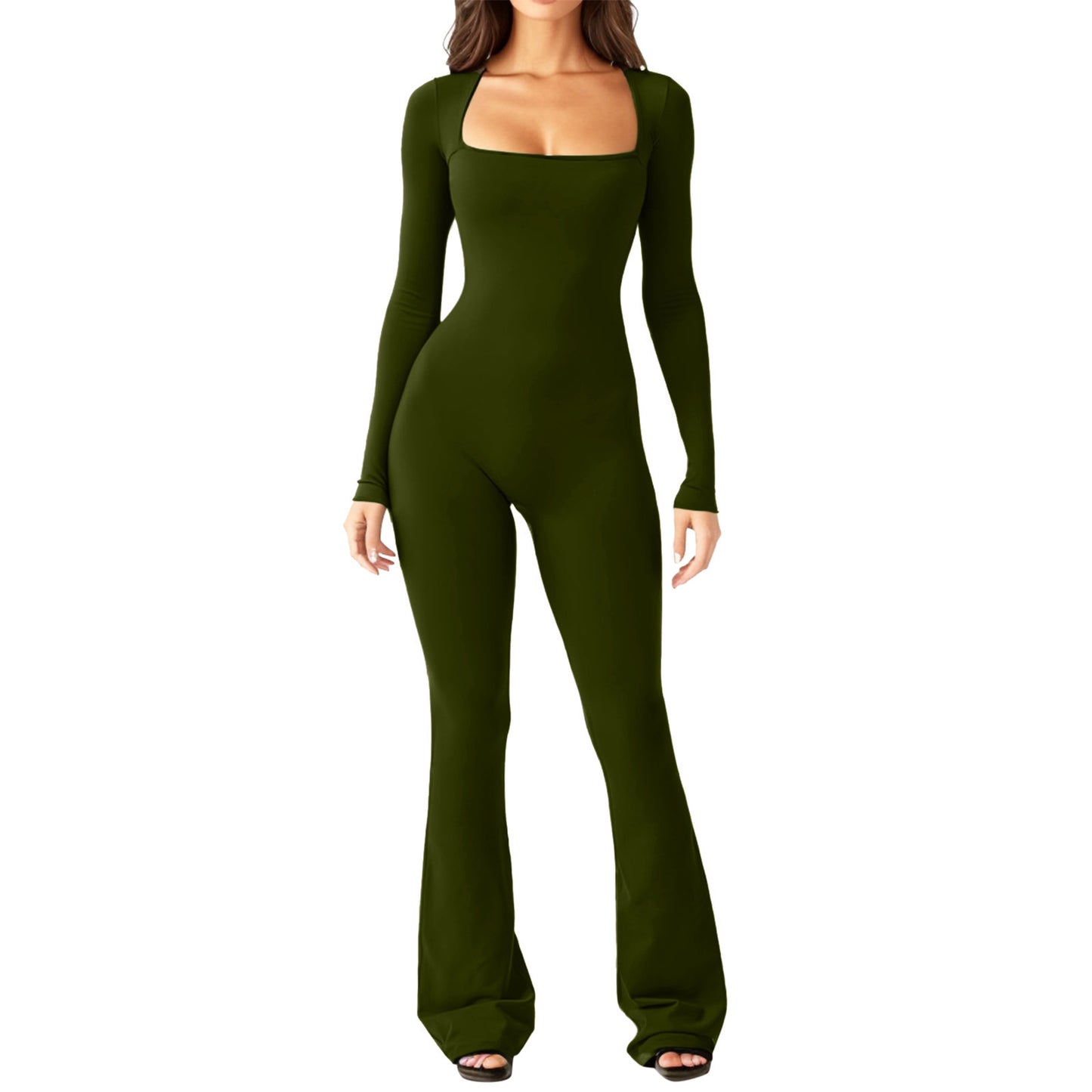 Damen Bodysuit mit weitem Bein und tiefem Dekolleté Stalluxe