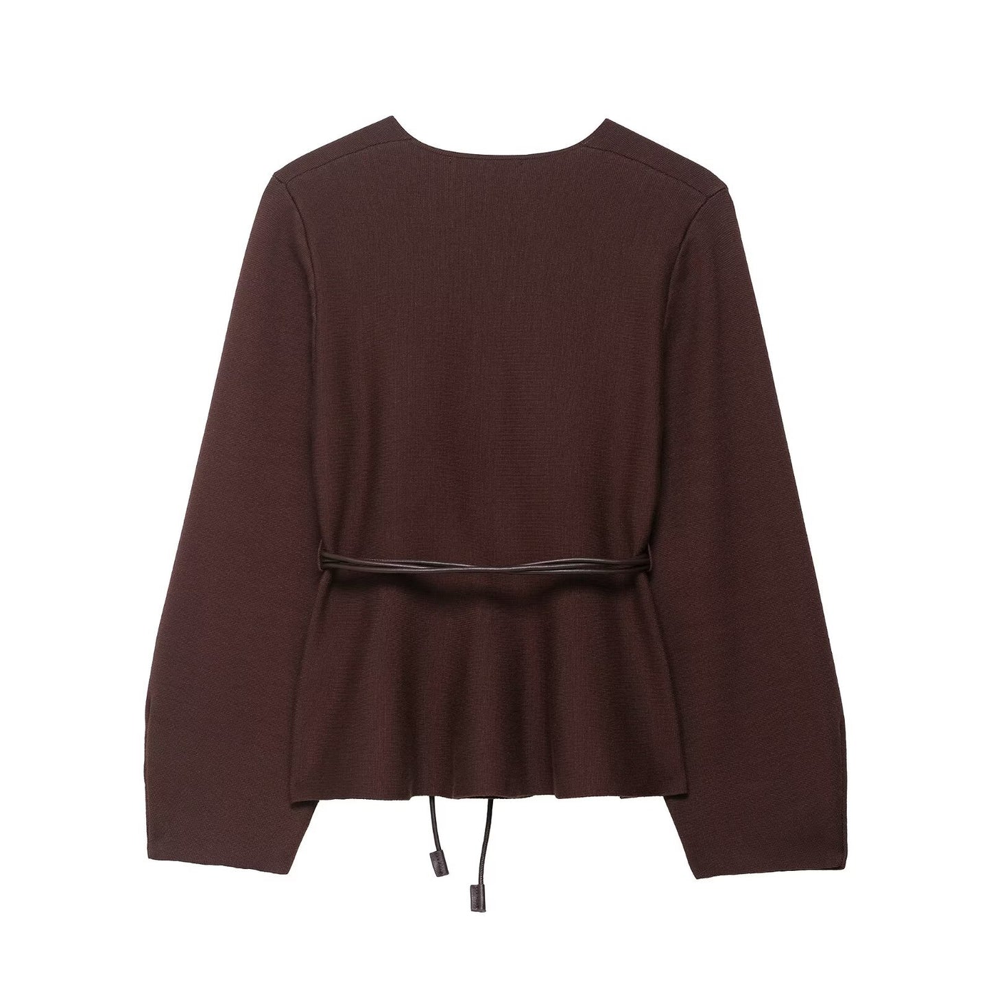Damen elegante Wickeljacke mit Taillenbindung und weichem Stoff Stalluxe