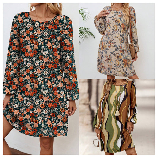 Damen Freizeitkleid im lässigen Schnitt mit floralen Akzenten Stalluxe