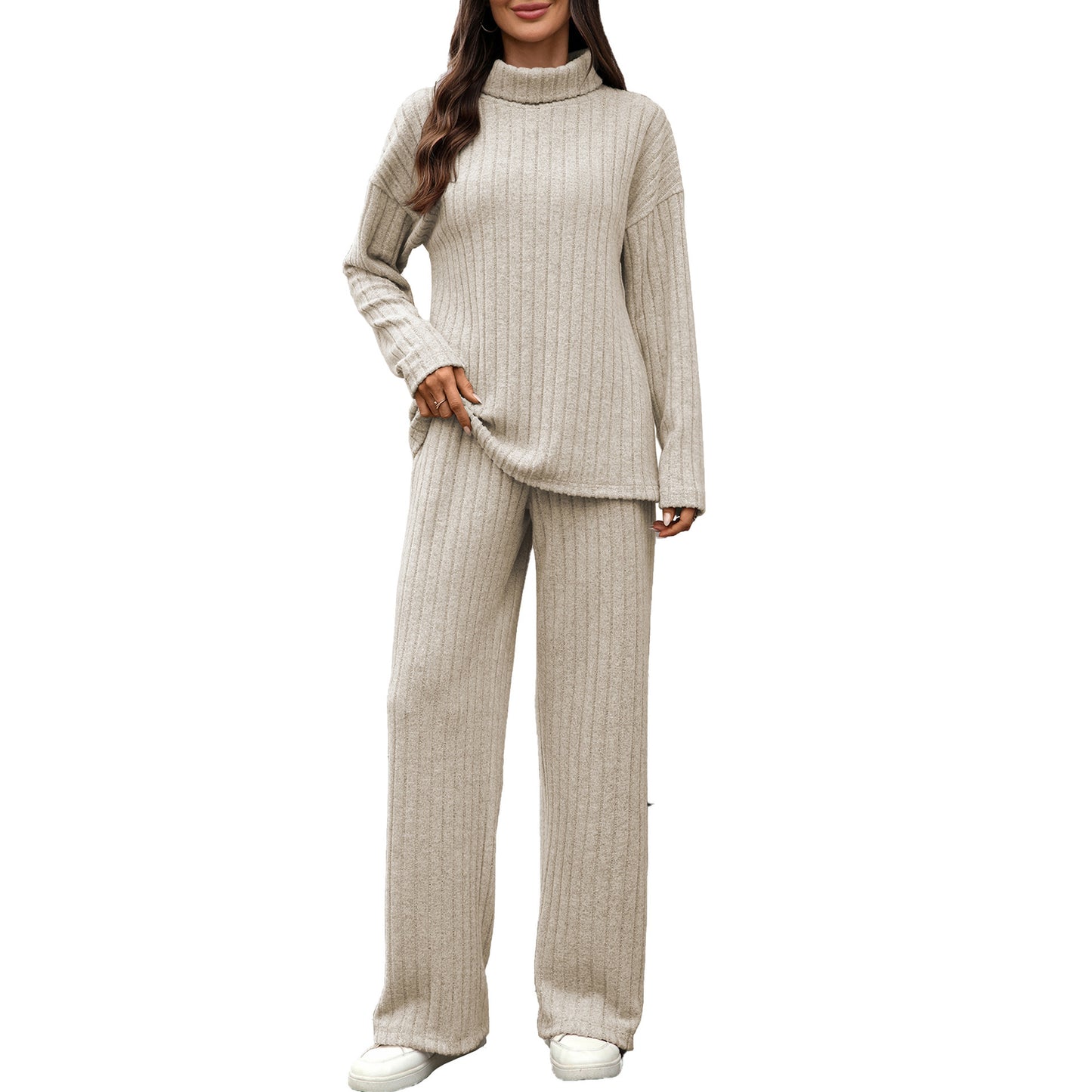 Damen Grobstrick Pullover und Hose Set Stalluxe