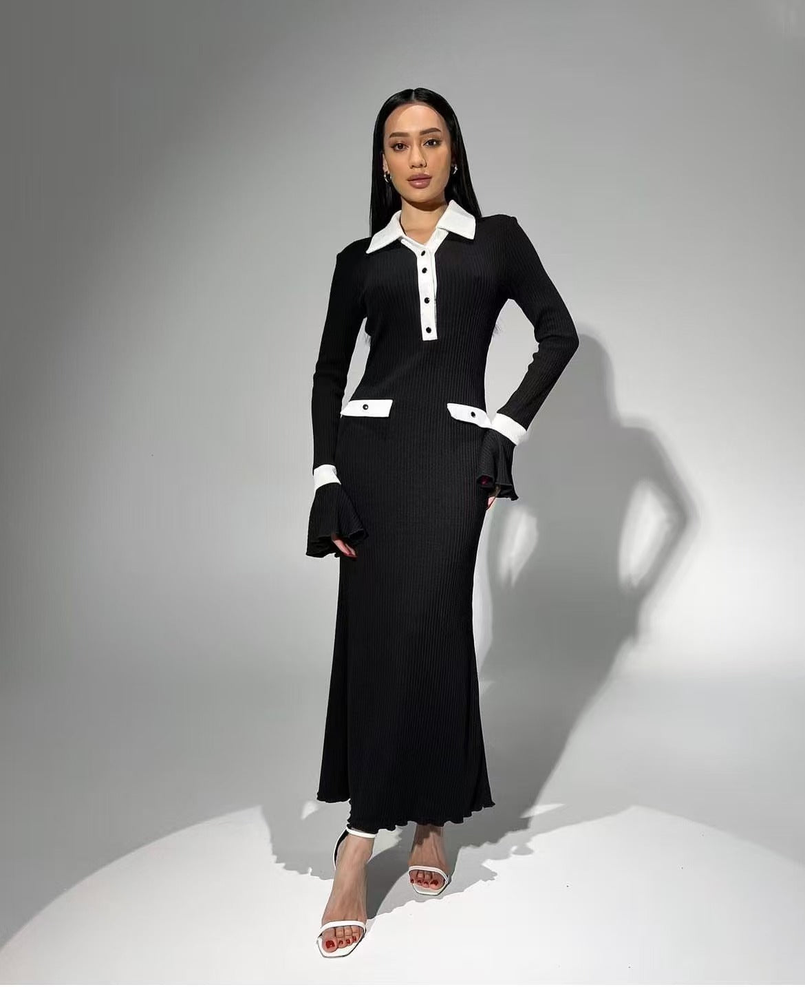 Damen Langarm-Kleid im eleganten Design Stalluxe