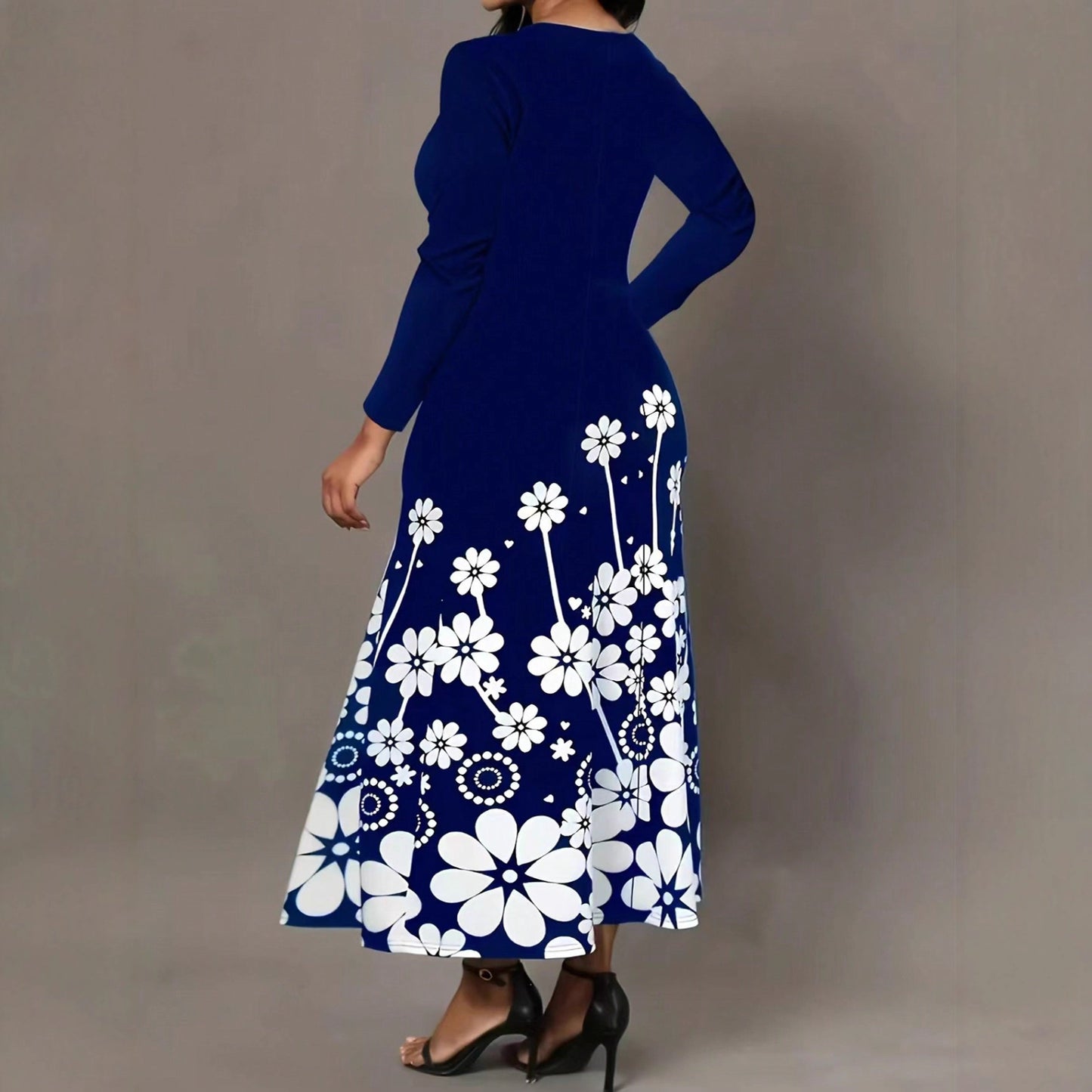 Damen Maxikleid mit floralem Design und praktischen Seitentaschen Stalluxe
