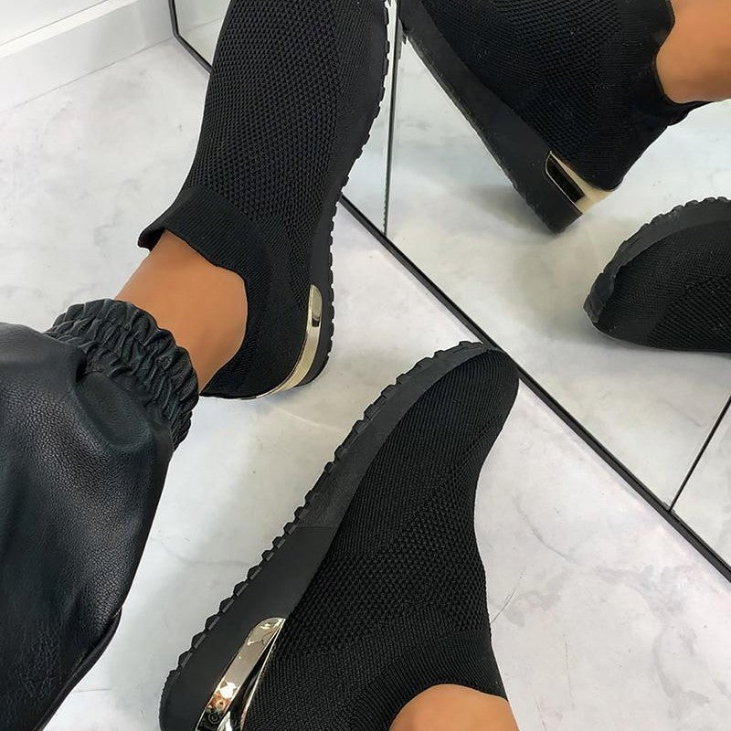 Damen modische Sneakersocke mit atmungsaktiver Mesh-Oberfläche Stalluxe