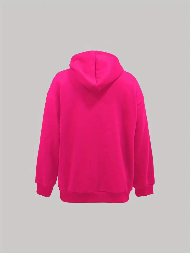 Damen Oversized Kapuzenpullover mit auffälligem Grafikdruck Stalluxe