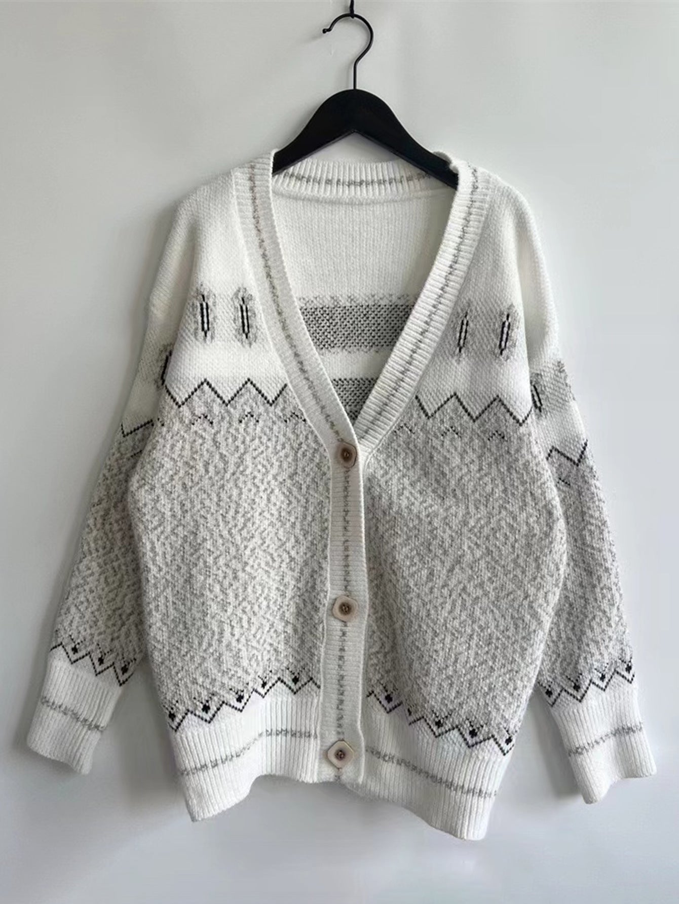 Damen Strickjacke mit traditionellem Muster Stalluxe