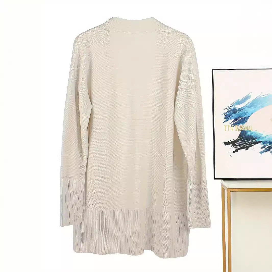 Damen lässiger Strickcardigan mit offenem Front und praktischen Taschen Stalluxe