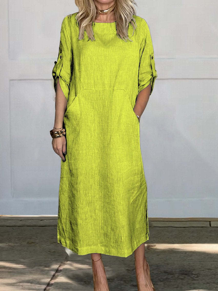 Women's Casual Pocket Maxi Dress Stalluxe