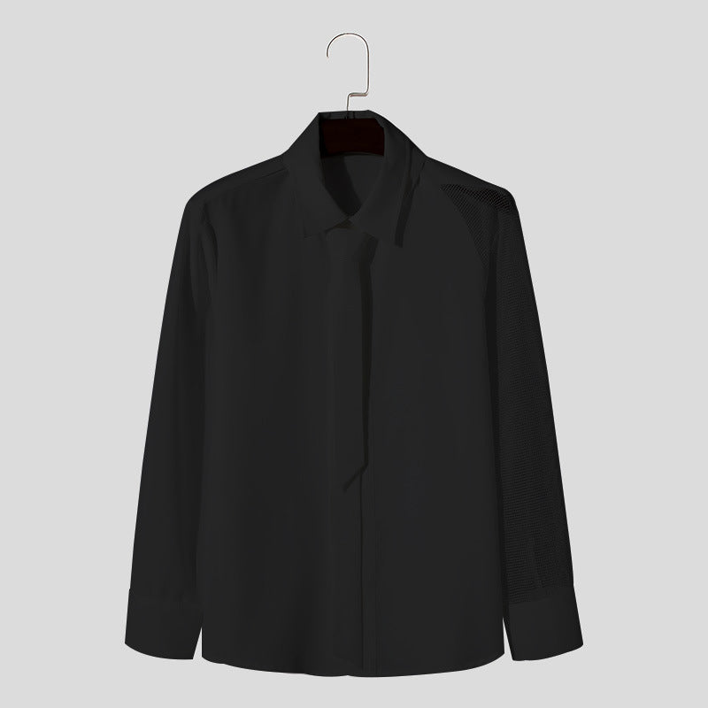 Damen Langarm Bluse mit transparenten Netzdetails Stalluxe