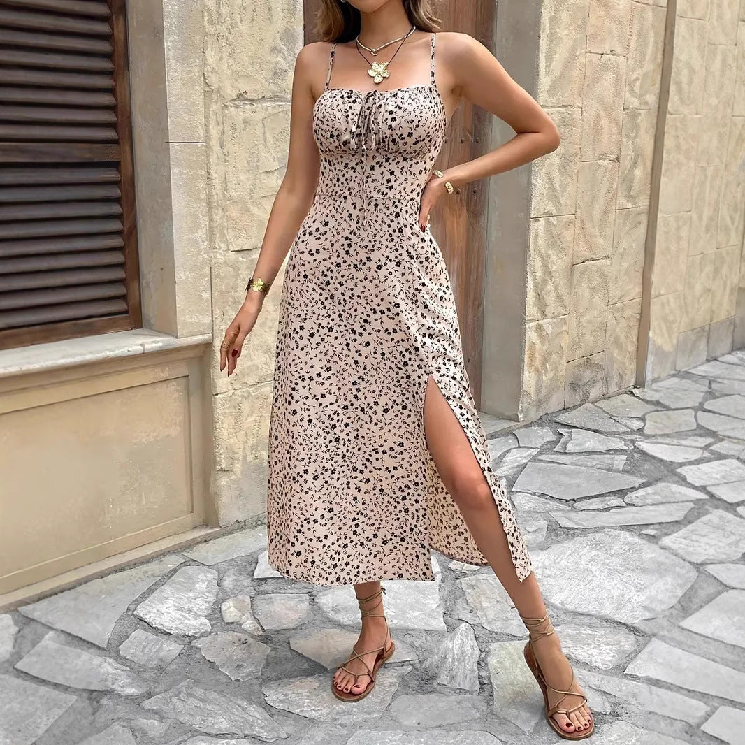 Damen Maxikleid mit Floralprint und verstellbaren Trägern Stalluxe