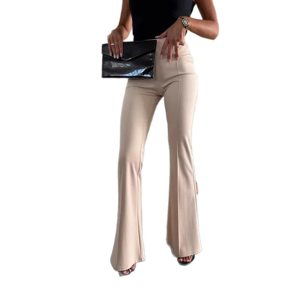 Damen Elegante Flared-Hosen mit hohem Bund und figurschmeichelndem Schnitt Stalluxe