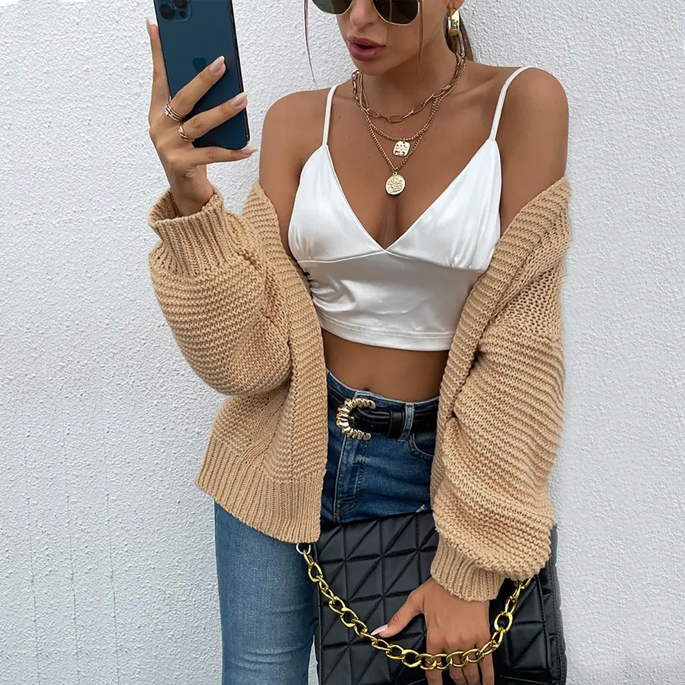 Damen Grober Strickcardigan mit lässigem Schnitt Stalluxe