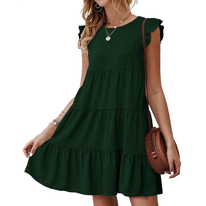 Damen Oversized Sommerkleid mit Rüschendetails Stalluxe