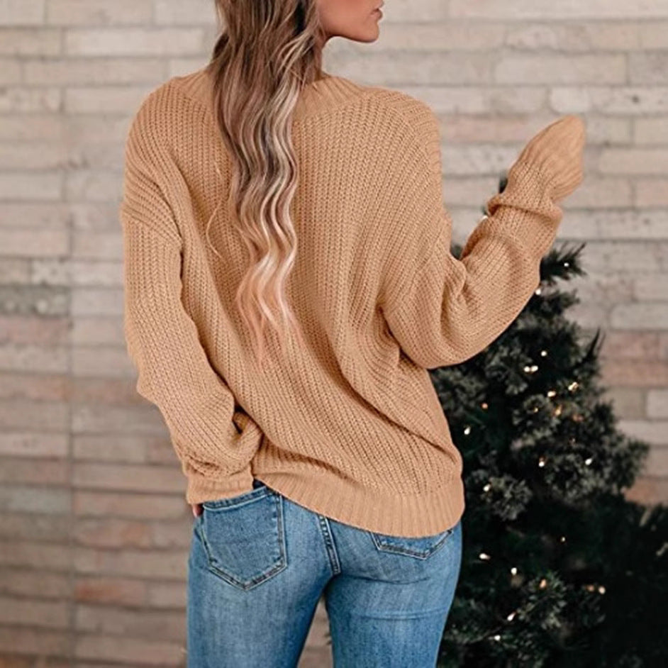 Damen Feinstrickpullover mit V-Ausschnitt und lässigem Schnitt Stalluxe