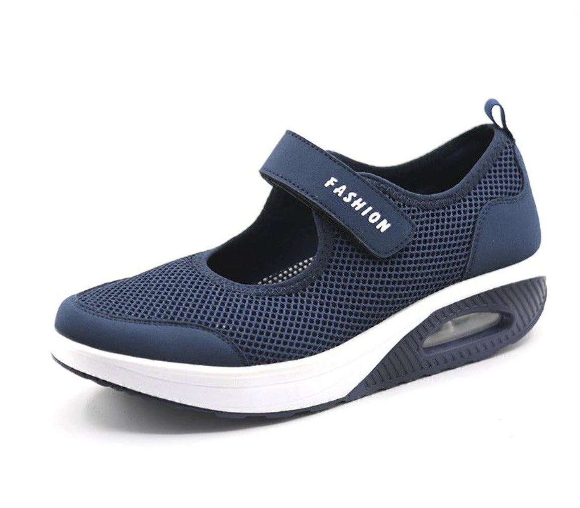 Damen Sportliche Slip-On Sneakers mit elegantem Klettverschluss und atmungsaktivem Mesh-Obermaterial Stalluxe