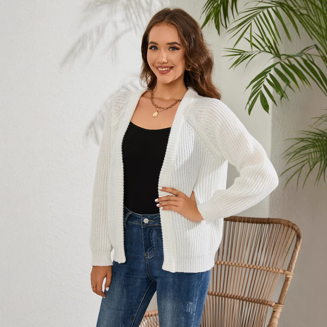 Damen Grobstrick Cardigan mit lässiger Passform und offenen Front Stalluxe