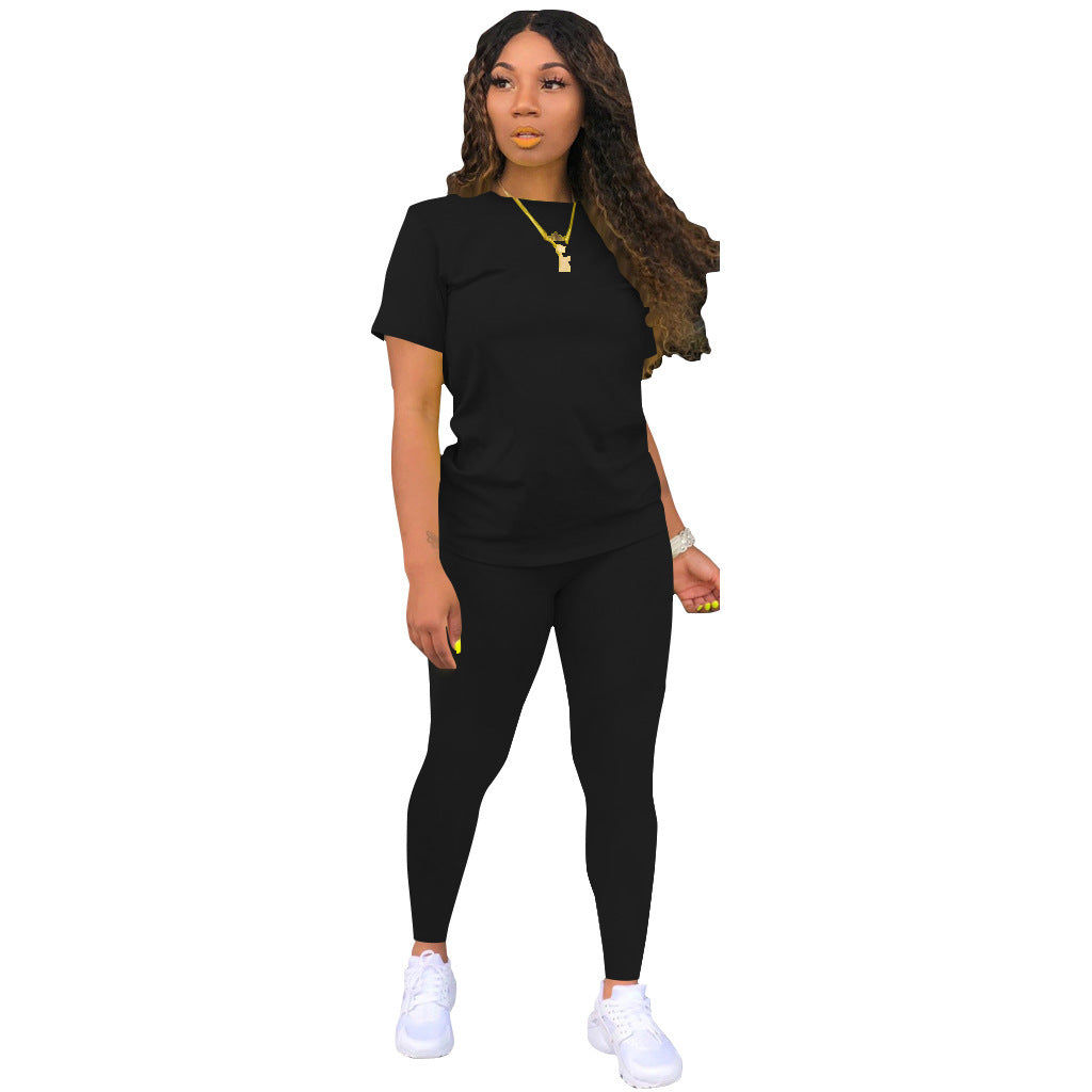 Damen Sportset mit T-Shirt und Leggings Stalluxe