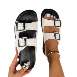 Damen Komfortable Sandalen mit verstellbaren Schnallen Stalluxe