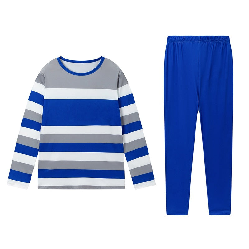 Damen Sportliches Schlafanzug-Set aus atmungsaktivem Material mit langärmeliger Oberteil und elastischen Hosen Stalluxe