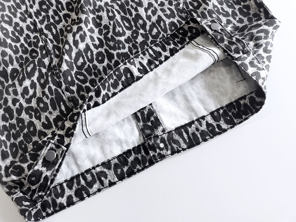 Damen modische Leo-Print Hemdjacke Stalluxe