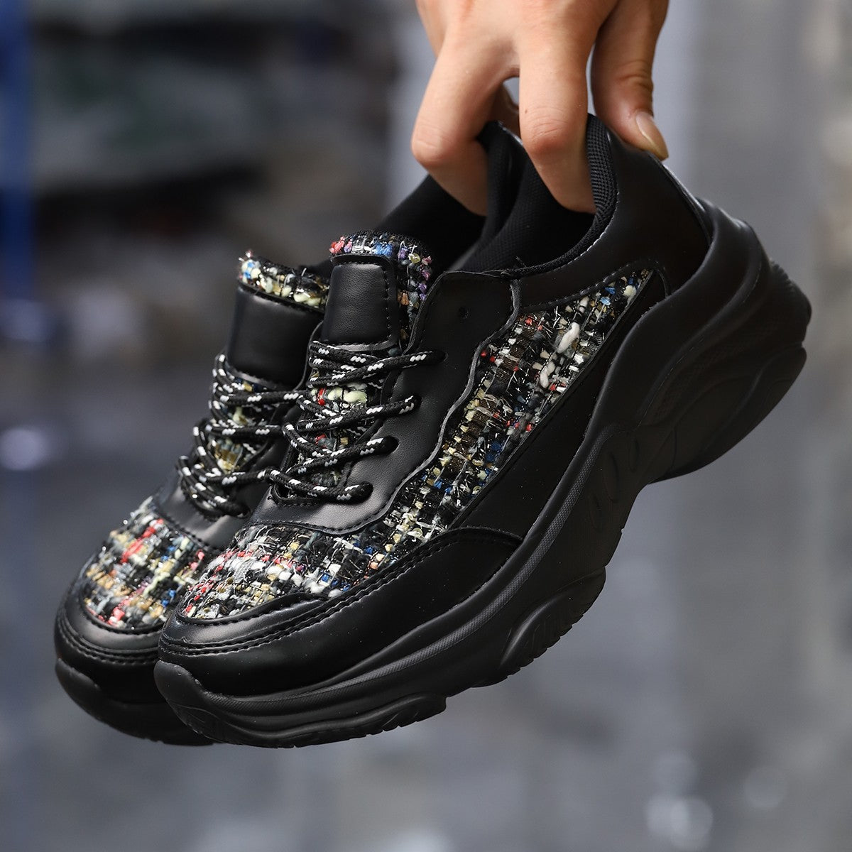Damen Sneakers mit strukturiertem Obermaterial und atmungsaktiver Sohle Stalluxe