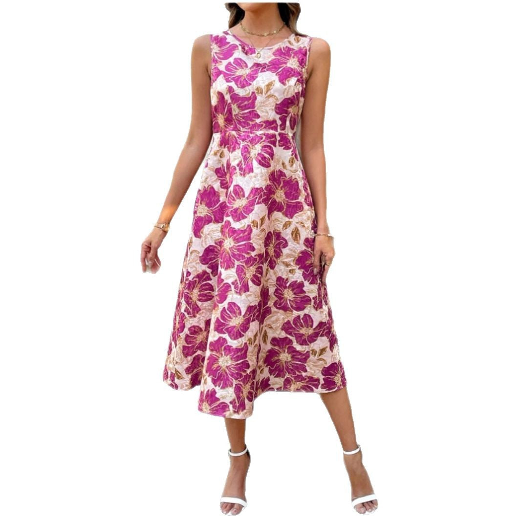 Damen Maxikleid mit floralem Design und elegantem A-Linien-Schnitt Stalluxe