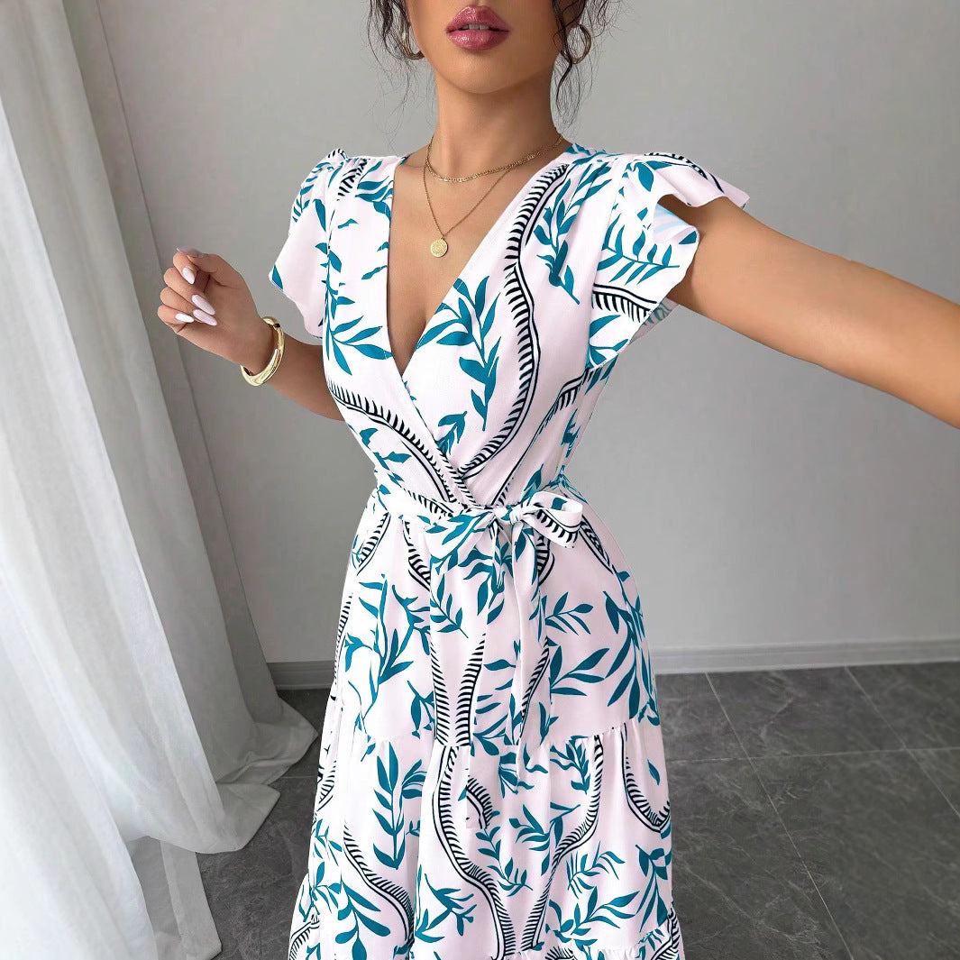 Damen Maxikleid mit floralem Muster Stalluxe