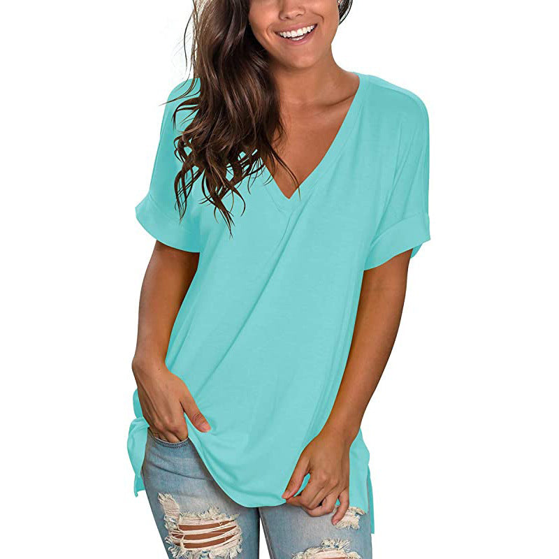 Women's Casual V-Neck T-Shirt Stalluxe