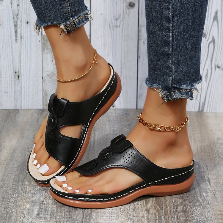 Damen Fußbett-Sandalen mit anatomischen Verstellriemen Stalluxe