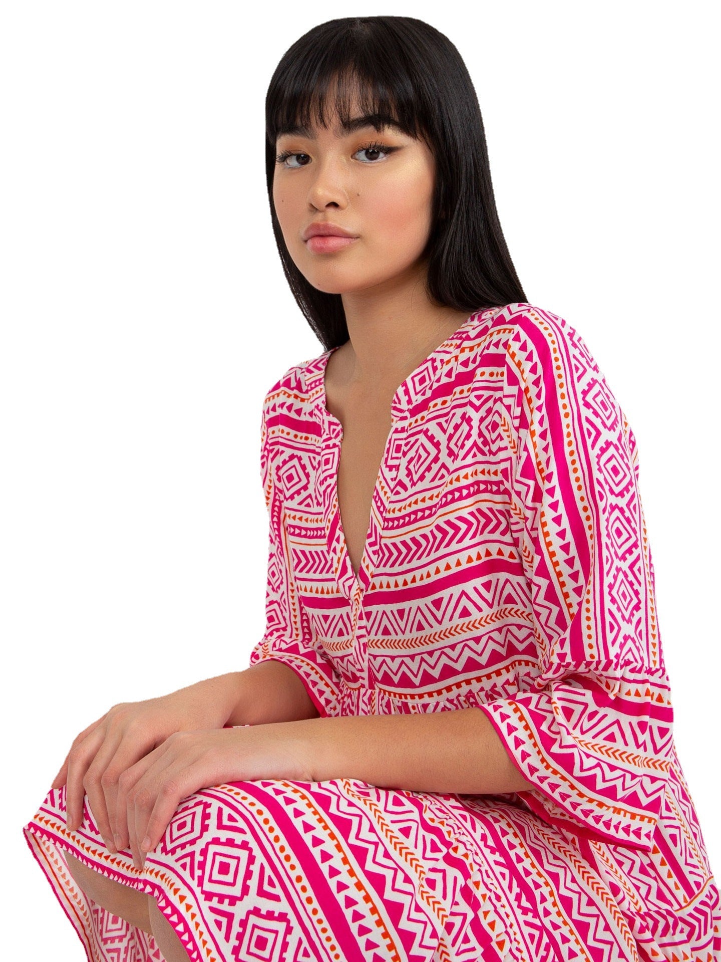 Damen Freizeitliches Tunika-Kleid mit verspieltem Muster Stalluxe