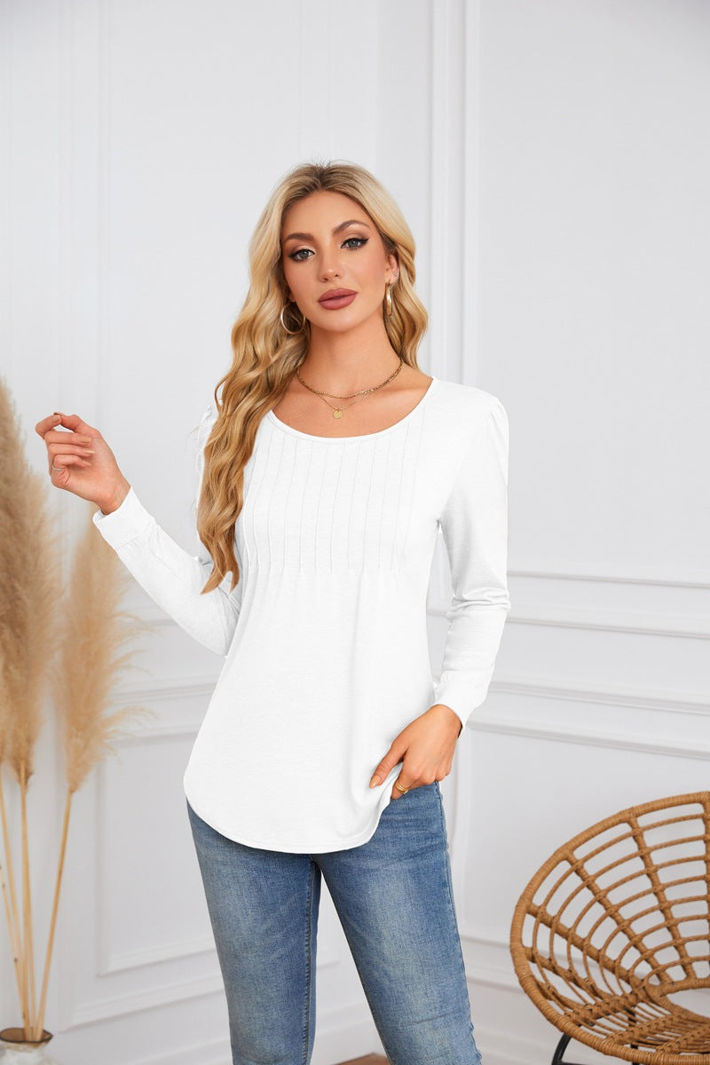Damen elegante und bequeme Bluse mit Rippenstruktur Stalluxe