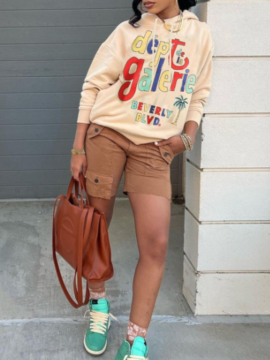 Damen Hoodie mit auffälligem Vintage-Logo Stalluxe