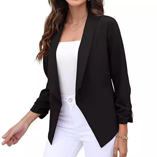 Women's Casual Open Front Blazer Stalluxe