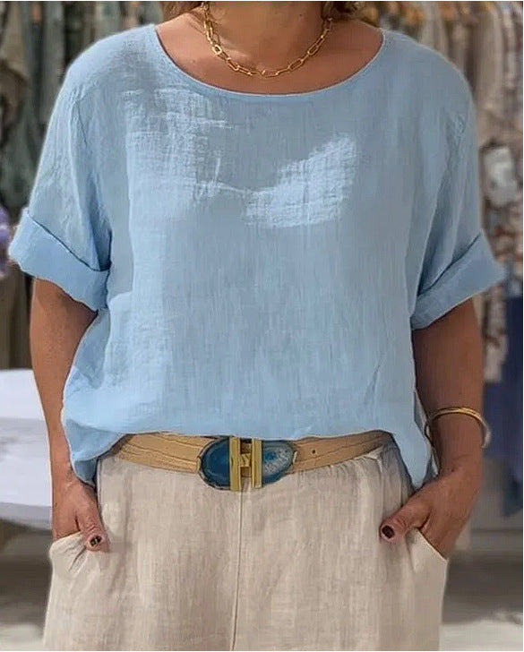 Damen lässige Leinenbluse Stalluxe