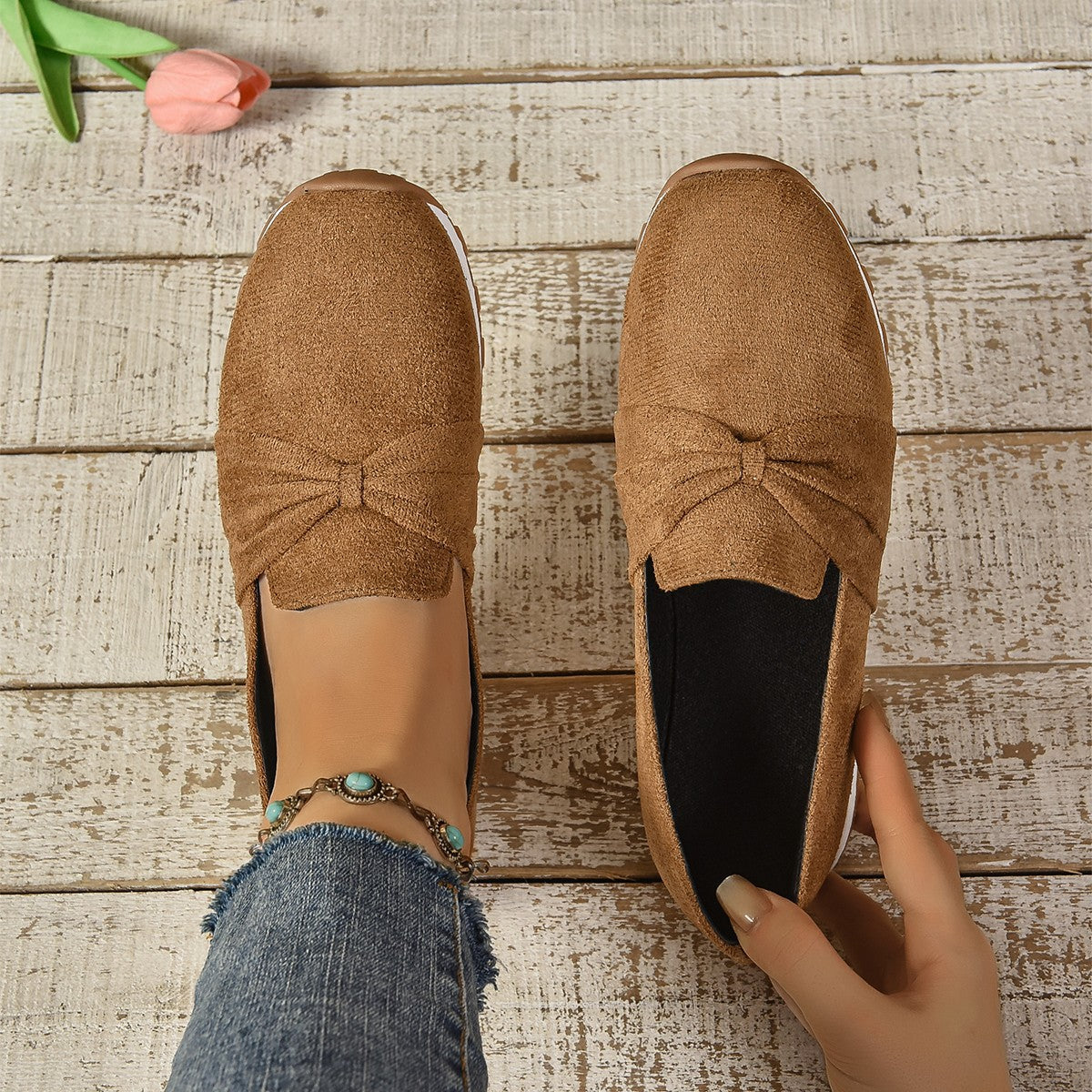 Damen Slip-On Sneakers mit komfortablem und modischem Leoparden-Design Stalluxe