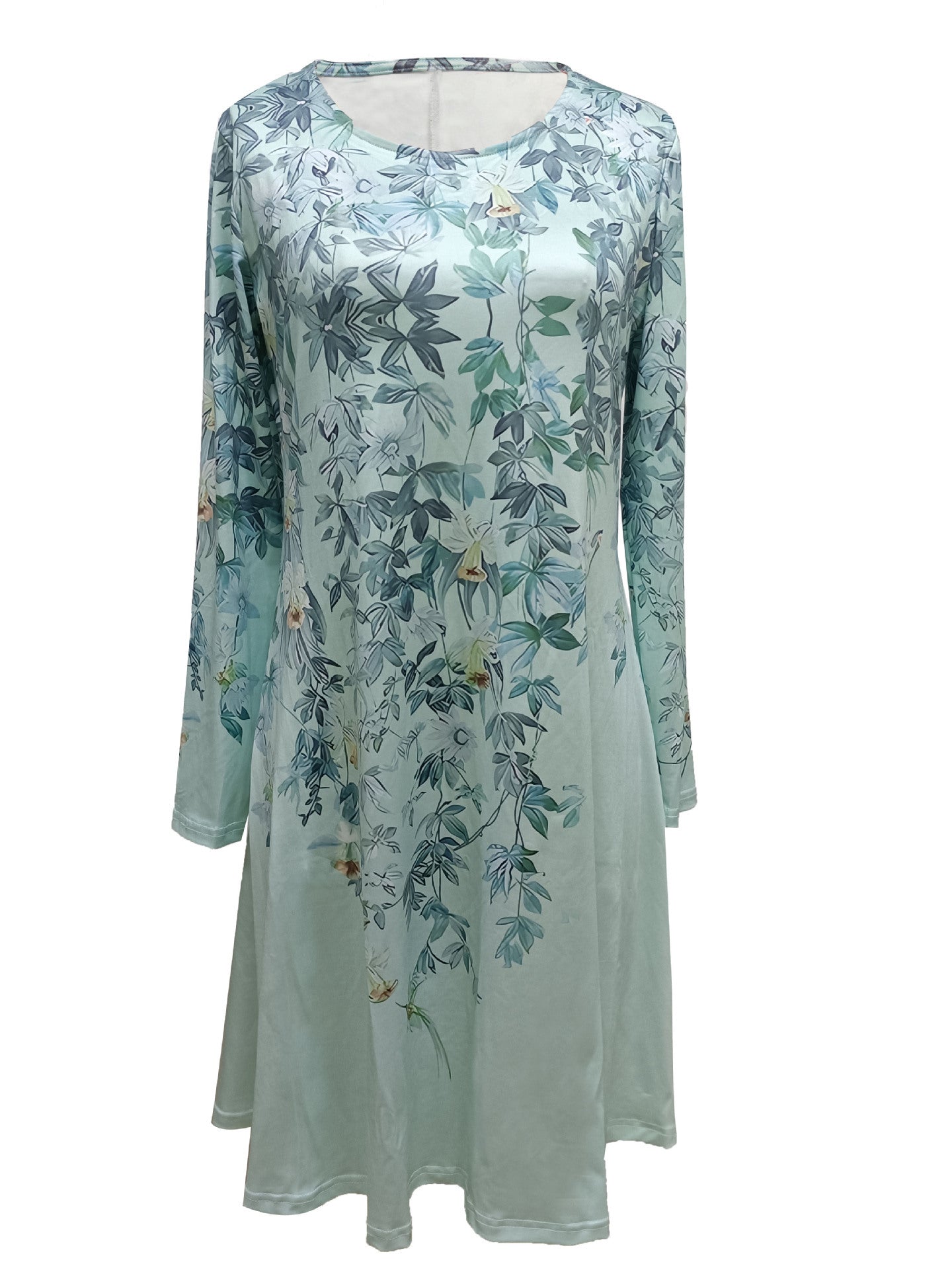 Damen A-Linien Kleid mit zartem floralem Muster Stalluxe