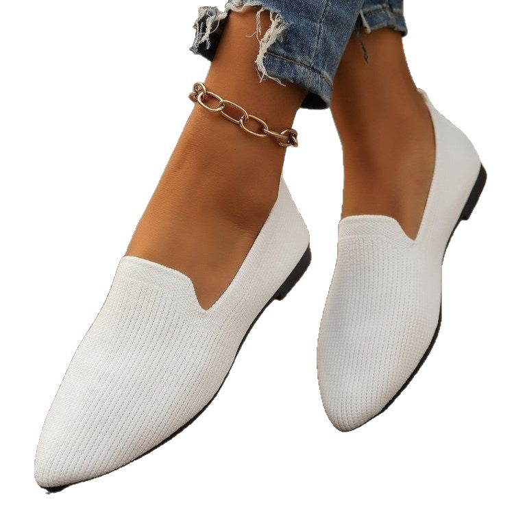 Damen Atmungsaktive Strick Schlupf-Loafer Stalluxe